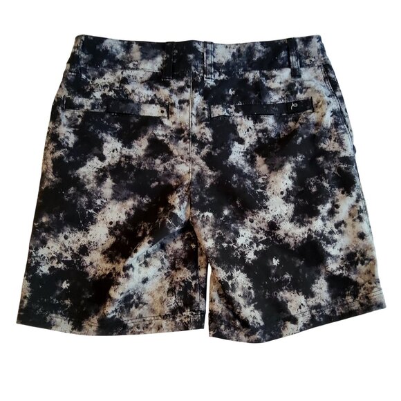 Cat & Jack Boys Black & White Tie-Dye Pattern Shorts With Pockets Size 6 UPF 50+ - Picture 2 of 9